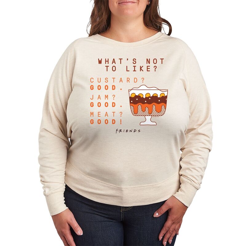 アニメキャラクター レディース トップス Tシャツ プラスサイズ パイル スウェット Licensed Character Plusize Friends What's Noto Like Lightweight French Terry Sweatshirt Beige ベージュ 9,706円