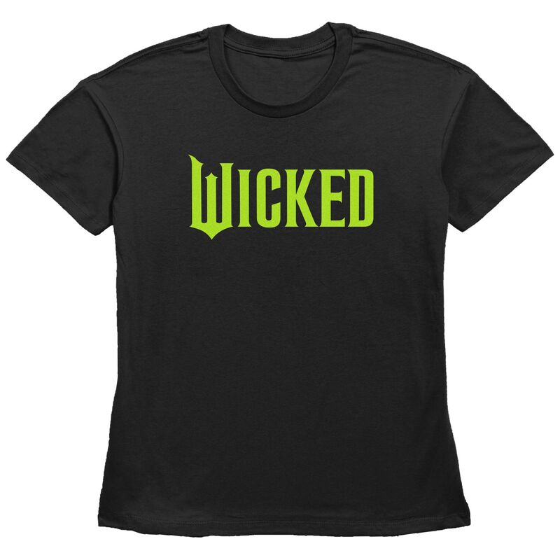 アニメキャラクター レディース トップス Tシャツ ロゴ グラフィック Licensed Character Women's Wicked Bright Logo Graphic Tee Black ブラック