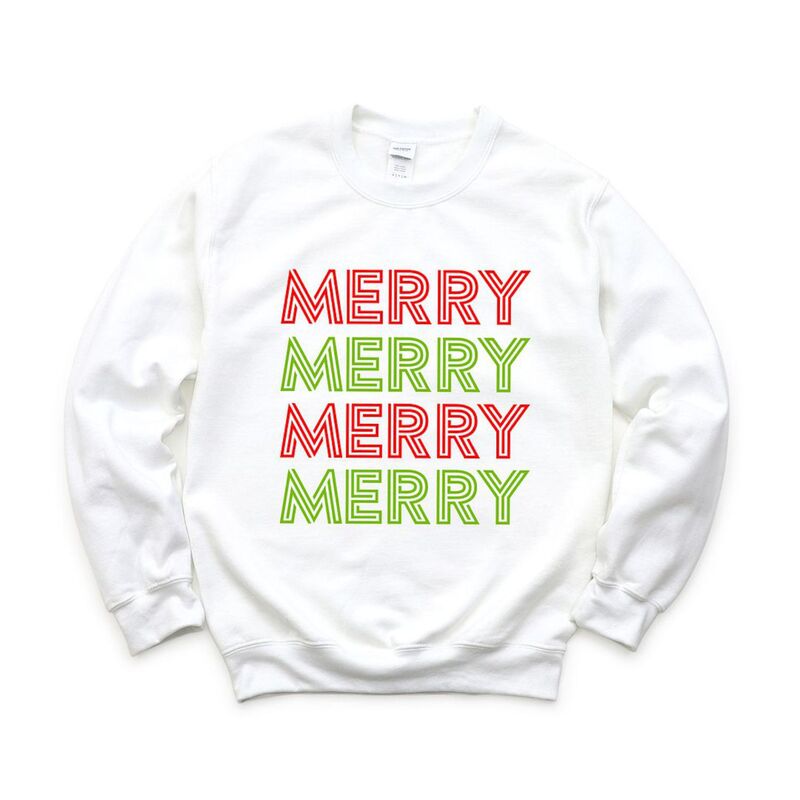 Simply Sage Market レディース トップス Tシャツ スウェット Simply Sage Market Merry X 4 Sweatshirt White ホワイト|ReVida 店