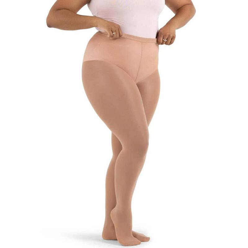 カペジオ レディース アンダーお召しもの ソックス 足し加える大きさ Capezio Ultra Hold Plusize Footed Tight Light Suntan