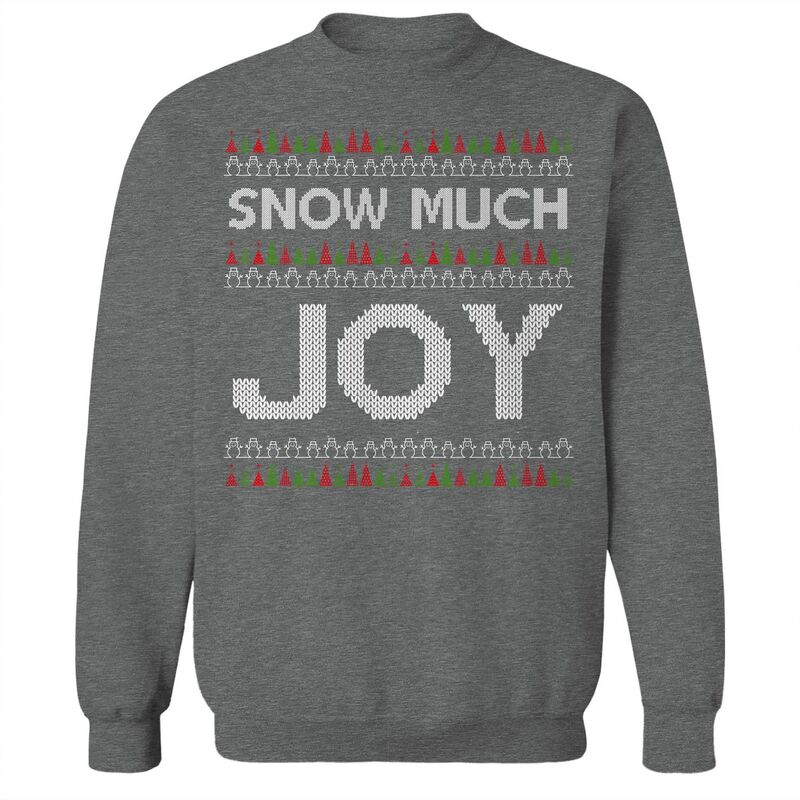アニメ文字記号 メンズ トップス ティーシャツ 流汗 スウェーター グラフィック Licensed Character Men\u0027snow Much Joy Christmasweater Graphic Sweatshirt Graphite Heather 黒鉛 Tシャツ・カットソー-トップス-メンズファッション
