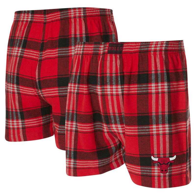 アンブランデッド メンズ ボトムス 二分の一ズボン下・さる股引き Unbranded Men\u0027s Conceptsport Red Chicago Bulls Region Flannel Boxer Short Bul Red 赤いこと ズボン・パンツ-メンズファッション