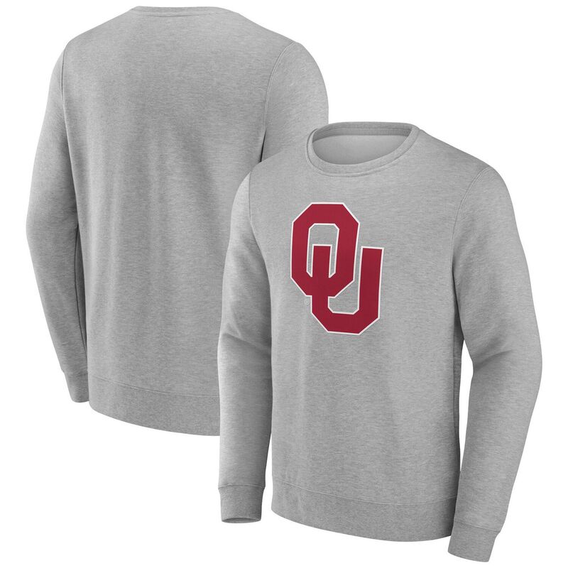 ファナティクス メンズ トップス Tシャツ スウェット フリース Men Fanatics Gray Oklahoma Sooners Fleece Pullover Sweatshirt Okl Grey グレー