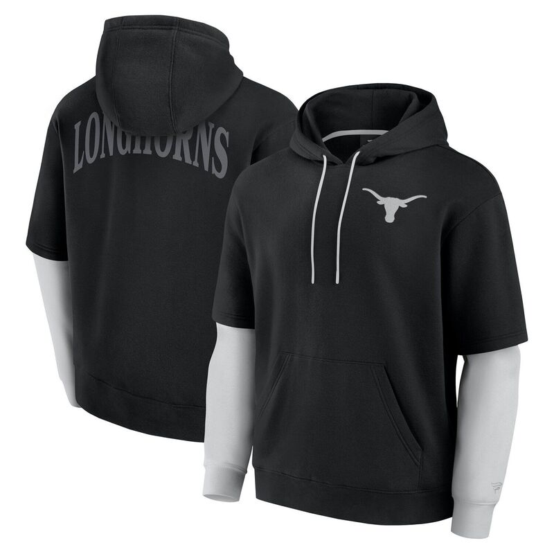 ファナティクス メンズ トップス Tシャツ パーカー Men's Fanatics Black Texas Longhornsleek Pullover Hoodie Tex Black ブラック