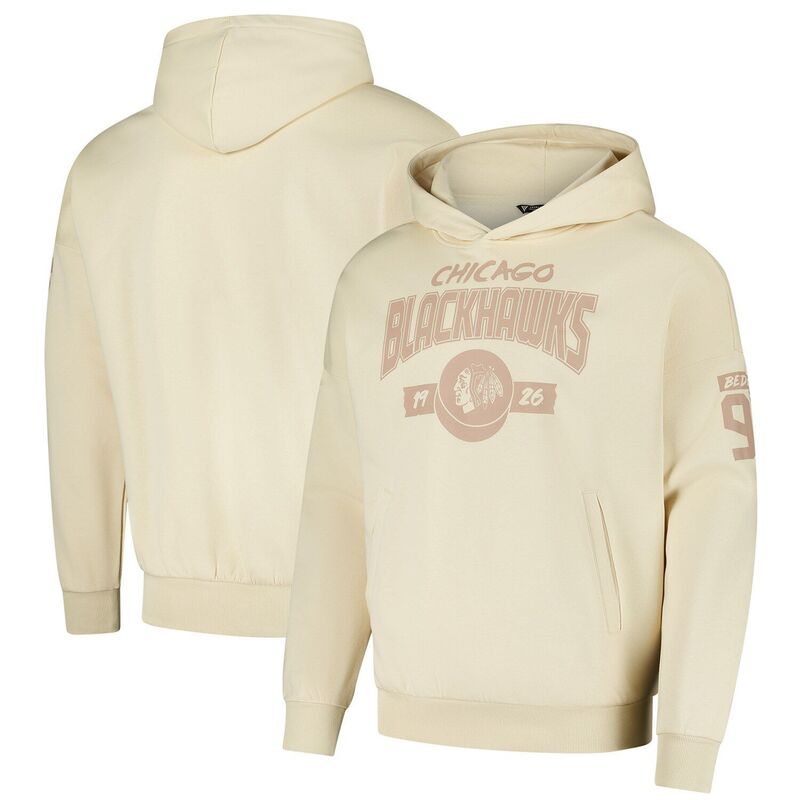 レベルウェア メンズ トップス Tシャツ パーカー Men's Levelwear Connor Bedard Khaki Chicago Blackhawks Contact Name & Number Hoodie Hwk Beig K カーキ
