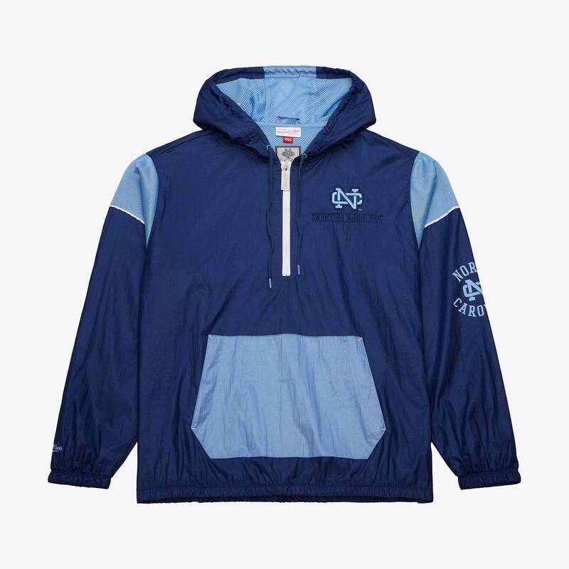ミッチェル&ネス メンズ トップス Tシャツ ヴィンテージ ロゴ パーカー ジャケット ヒール Men's Mitchell & Ness Navy North Carolina Tar Heels Anorak Vintage Logo Half-Zip Hoodie Jacket Unc Navy ネイビー|ReVida 店