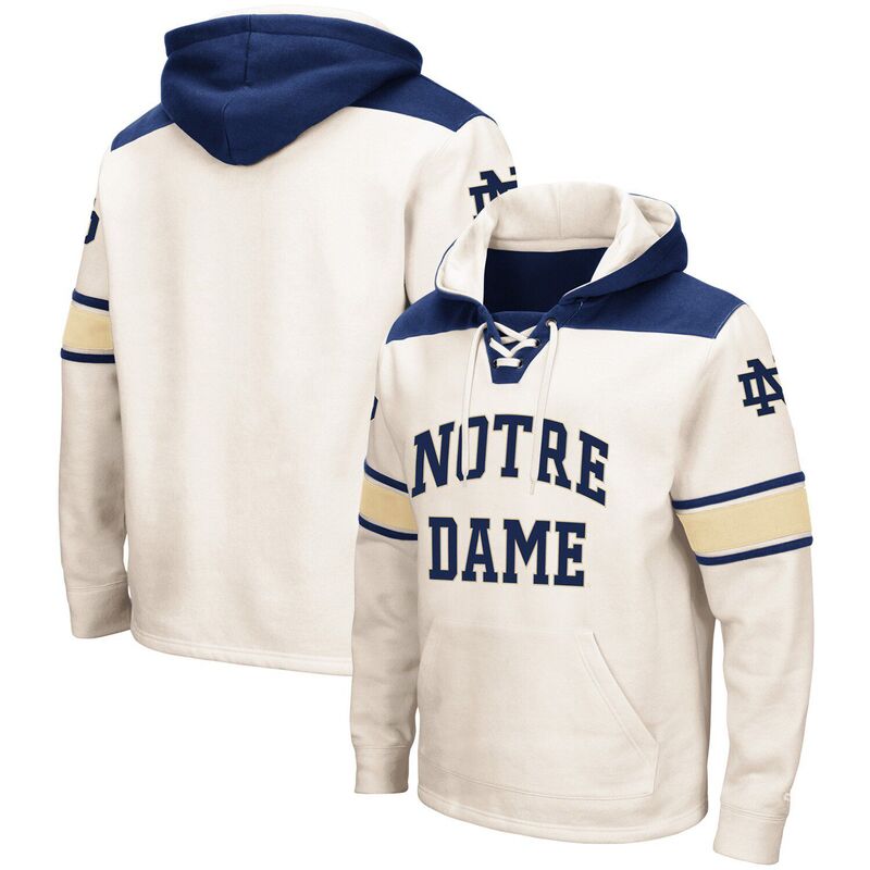 コロシアム メンズ トップス Tシャツ レース パーカー Men Colosseum Cream Notre Dame Fighting Irish 2.0 Lace-Upullover Hoodie Ntd Beige ベージュ