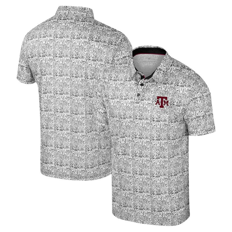 コロシアム メンズ トップス Tシャツ ポロシャツ トール Men's Colosseum Black/Whitexas A&M Aggies Big & Tallover Polo Tam Black ブラック