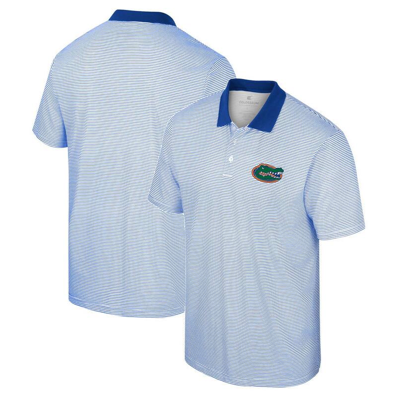 円形劇場 メンズ トップス ティーシャツ スポーツシャツ 刷り上げる Men\u0027s Colosseum White/Royal Florida Gators Print Stripe Polo Fld White 白いこと Tシャツ・カットソー-トップス