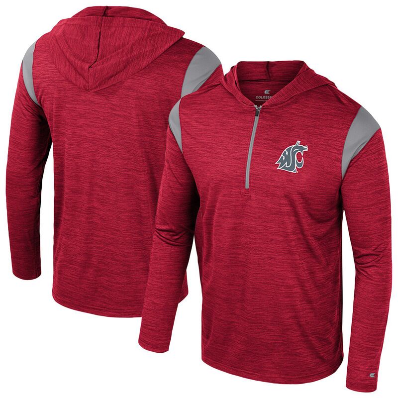 コロシアム メンズ トップス Tシャツ Men's Colosseum Cardinal Washington State Cougars Dozer Half-Zip Windshirt Wsc Red レッド