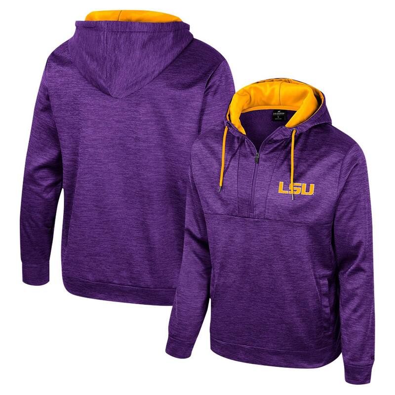 コロシアム メンズ トップス Tシャツ パーカー Men's Colosseum Purple LSU Tigers Cypher Half-Zip Hoodie Lsu Purple パープル