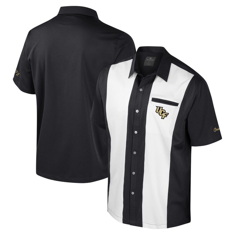 コロシアム メンズ トップス Tシャツ Men Colosseum Black UCF Knightstrike Bowling Button-Up Shirt Ucf Black ブラック