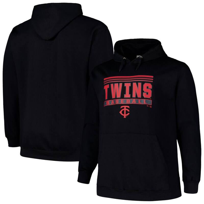 プロファイル メンズ トップス Tシャツ フリース パーカー Profile Men's Black Minnesota Twinstack Fleece Pullover Hoodie Twn Black ブラック