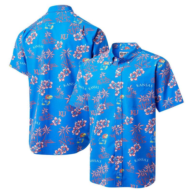 レインスプーナー メンズ トップス Tシャツ Men's Reyn Spooner Blue Kansas Jayhawks Classic Button-Up Shirt Kns Blue ブルー