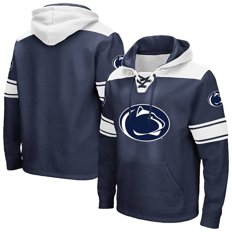 コロシアム メンズ トップス Tシャツ レース パーカー Men Colosseum Navy Penn State Nittany Lions Lace-Up 2.0 Pullover Hoodie Pst Navy ネイビー