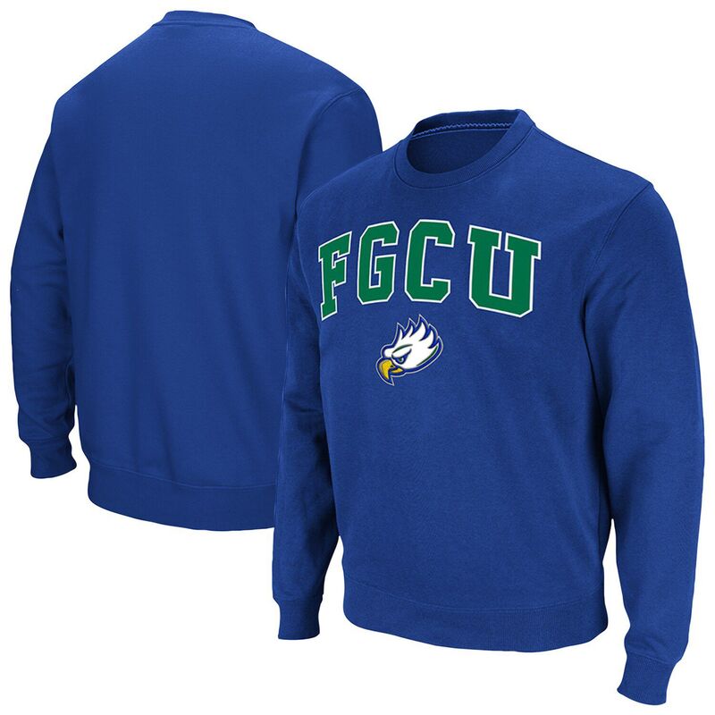 円形劇場 メンズ トップス ティーシャツ 流汗 ロゴタイプ Men\u0027s Colosseum Royal Florida Gulf Coast Eagles Arch \u0026 Logo Pullover Sweatshirt Nc2 Blue 青色 トップス-Tシャツ・カットソー