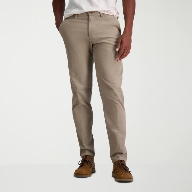 ハガー メンズ ボトムス カジュアルパンツ コーデュロイ Men's Haggar Straight Fit Stretch Corduroy Pants Medium Khaki カーキ|ReVida 店