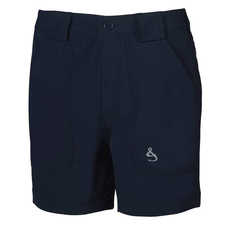 フックアンドタックル メンズ ボトムス ハーフパンツ・ショーツ ナイロン Hook \u0026 Tackle Men Beer Can Lightweight Nylon Stretch Short Navy ネイビー