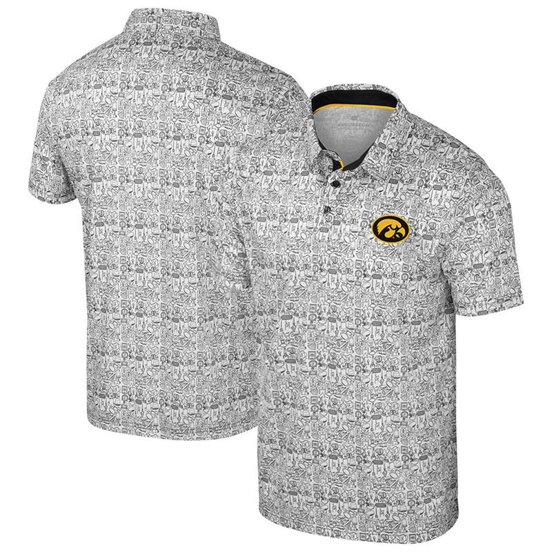 コロシアム メンズ トップス Tシャツ ポロシャツ トール Men Colosseum Black/White Iowa Hawkeyes Big \u0026 Tallover Polo Iwa Black ブラック