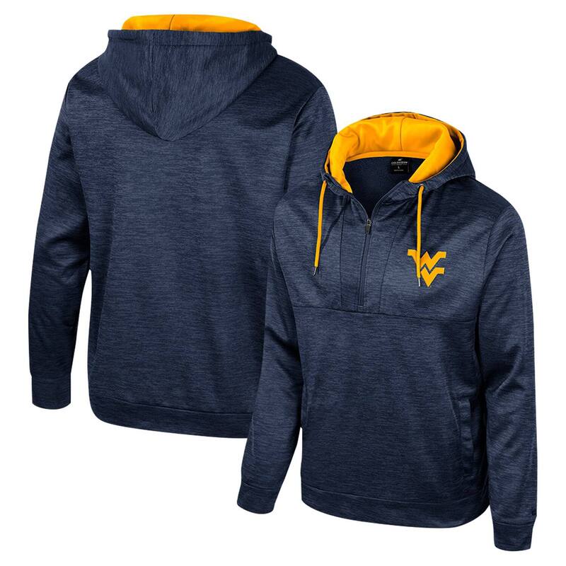 コロシアム メンズ トップス Tシャツ パーカー Men's Colosseum Navy West Virginia Mountaineers Cypher Half-Zip Hoodie Wvu Navy ネイビー