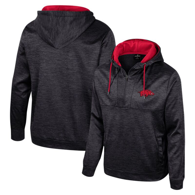 コロシアム メンズ トップス Tシャツ パーカー Men's Colosseum Black Arkansas Razorbacks Cypher Half-Zip Hoodie Ark Black ブラック