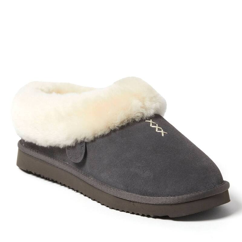 ディアフォームズ レディース シューズ サンダル Dearfoams Fireside Adelaide Women'shearling Clog Slippers Gray グレー