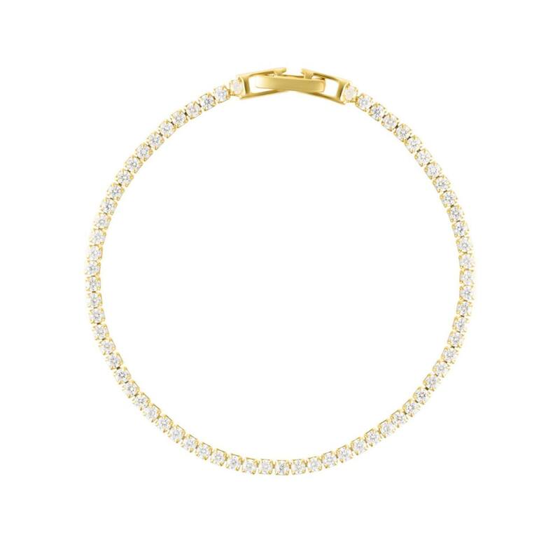 【送料無料】 アドニア レディース ブレスレット・バングル・アンクレット アクセサリー Adornia 14k Gold Tone Micro Tennis Bracelet Gold Tone