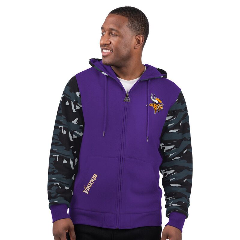 スターター メンズ トップス Tシャツ パーカー Men'starter Purple Minnesota Vikings Thursday Night Gridiron Full-Zip Hoodie Mvk Purple パープル｜ReVida 店