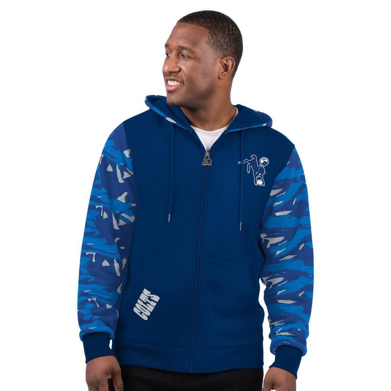 スターター メンズ トップス Tシャツ ヴィンテージ ロゴ パーカー Men'starteroyal Indianapolis Colts Thursday Night Gridiron Vintage Logo Full-Zip Hoodie Clt Blue ブルー｜ReVida 店