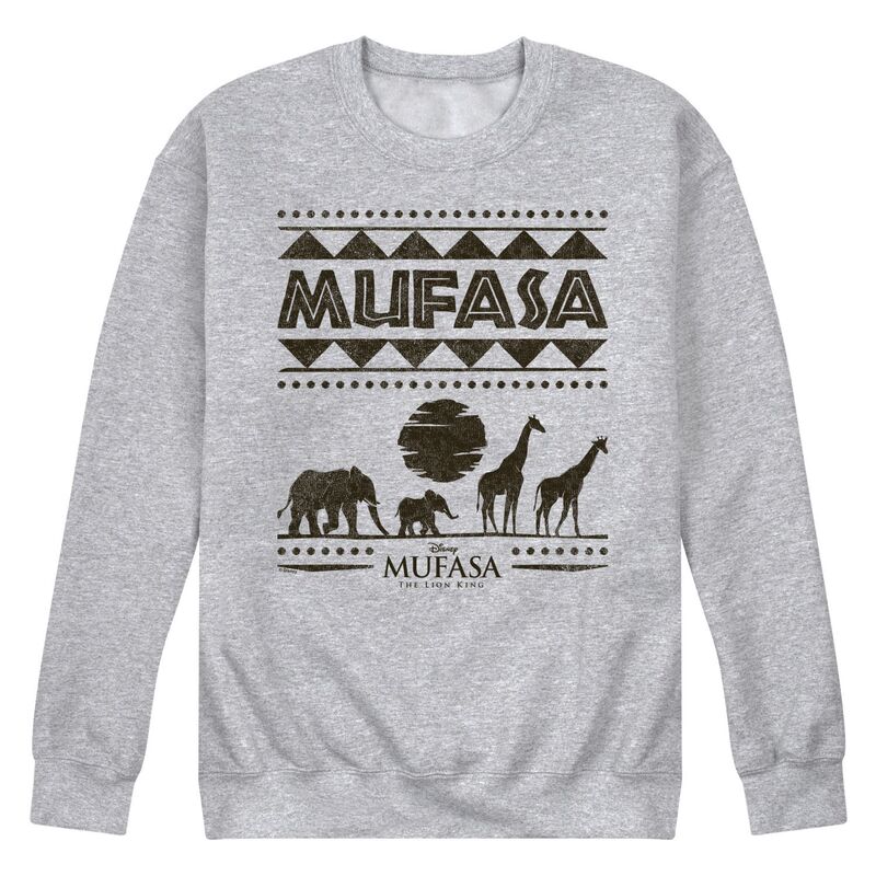 ウォルトディズニー メンズ トップス ティーシャツ 流汗 フリース Disney\u0027s Mufasa: The Lion King Men\u0027s Fleece Sweatshirt Heather Gray 薄墨色 メンズファッション-Tシャツ・カットソー