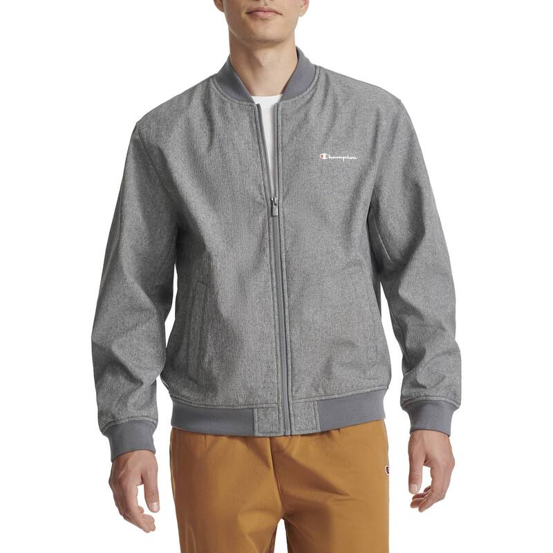 チャンピオン メンズ アウター ジャケット・ブルゾン Men's Champion Soft Shell Sport Bomber Jacket Heather Gray グレー