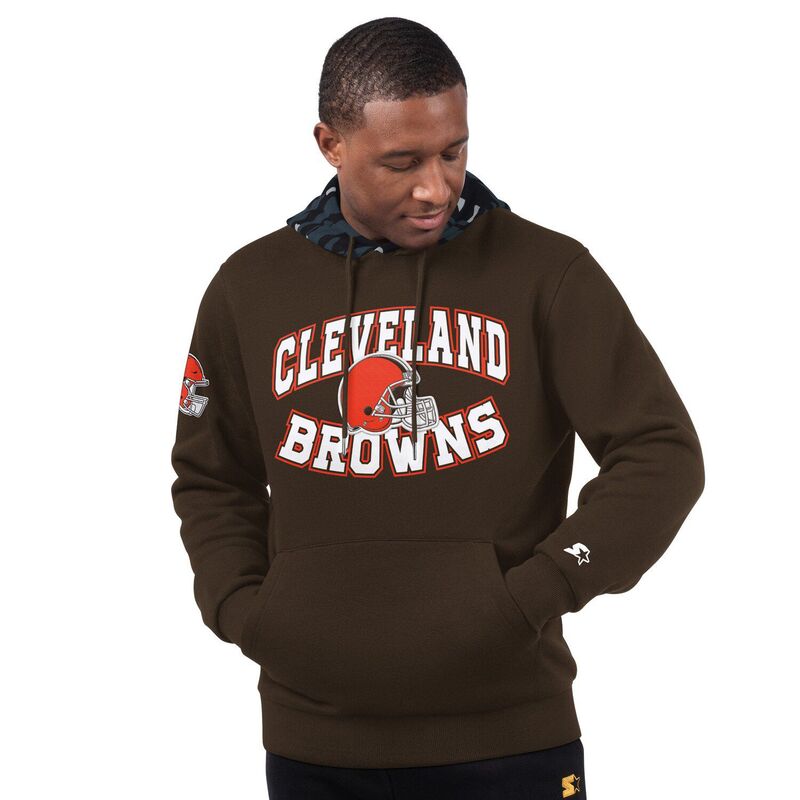スターター メンズ トップス Tシャツ ヴィンテージ ロゴ パーカー Men'starter Brown Cleveland Browns Thursday Night Gridiron Vintage Logo Pullover Hoodie Brn Brown ブラウン