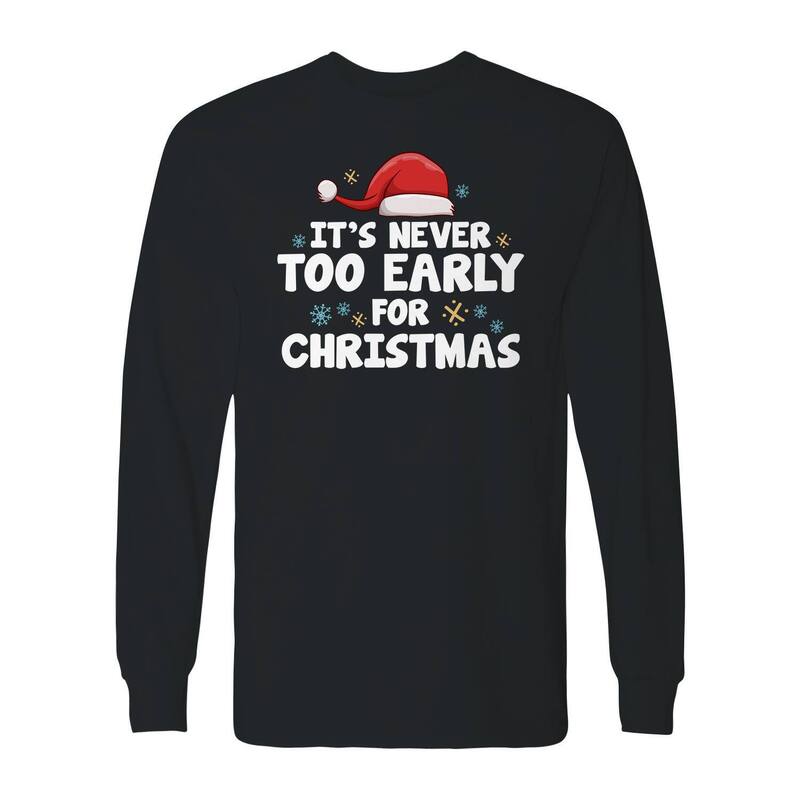 アニメキャラクター メンズ トップス Tシャツ グラフィック Licensed Character Men's Never Early Christmas Long Sleeve Graphic Tee Black ブラック