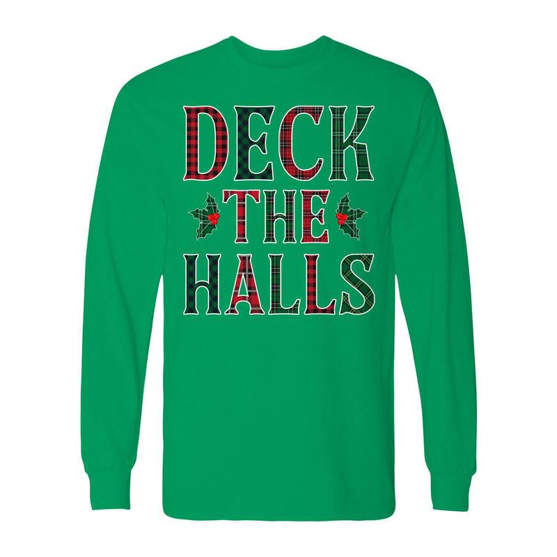 アニメキャラクター メンズ トップス Tシャツ グラフィック Licensed Character Men's Christmas Deck The Halls Long Sleeve Graphic Tee Irish Green グリーン