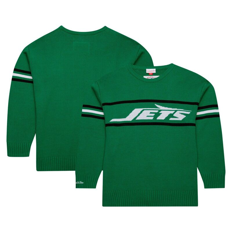 ミッチェル&ネス メンズ アウター ニット・セーター Men's Mitchell & Ness Greenew York Jets Throwback 1984 Pullover Sweater Jet Green グリーン