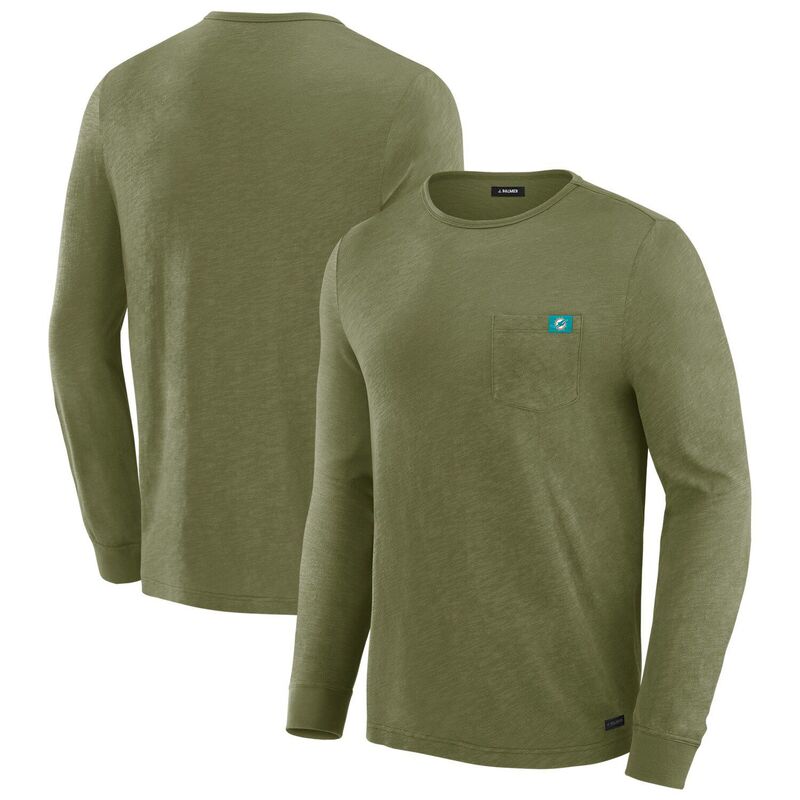アンブランデッド メンズ トップス Tシャツ Unbranded Men's J. Palmer Olive Miami Dolphins In-The-Pocket Long Sleeve T-Shirt Dol Multi マルチカラー 13,490円