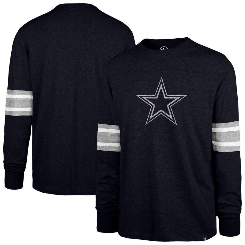フォーティセブンブランド メンズ トップス Tシャツ 47 Brand Men's '47 Navy Dallas Cowboys Premier Brex Long Sleeve T-Shirt Cow Navy ネイビー