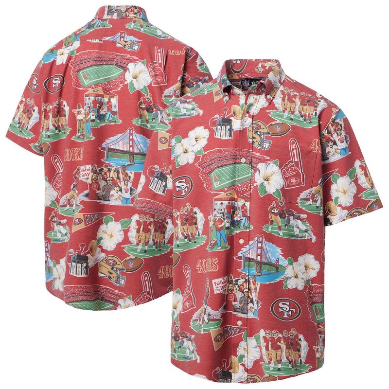 レインスプーナー メンズ トップス Tシャツ ダウン Men's Reyn Spoonered San Francisco 49erscenic Button-Down Shirt 49red レッド