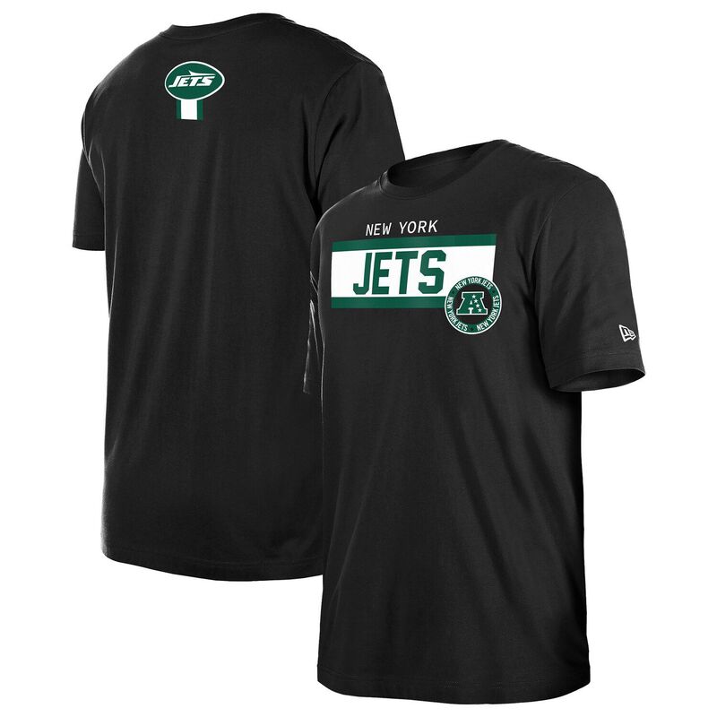 ニューエラ メンズ トップス Tシャツ ダウン Men New Era Black New York Jets 3rdown Domestic T-Shirt Jet Black ブラック