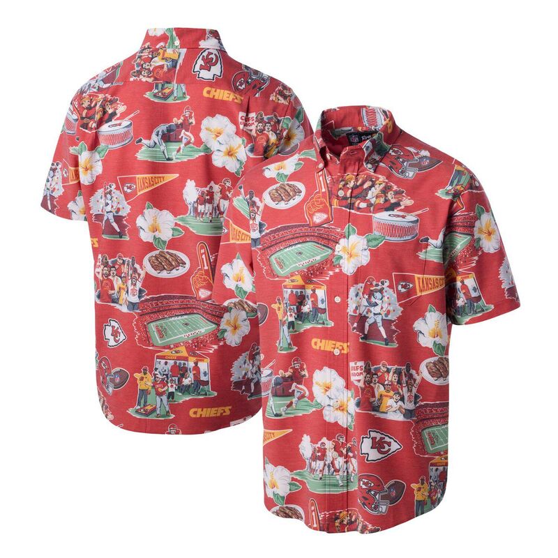 レインスプーナー メンズ トップス Tシャツ ダウン Men's Reyn Spoonered Kansas City Chiefscenic Button-Down Shirt Chf Red レッド