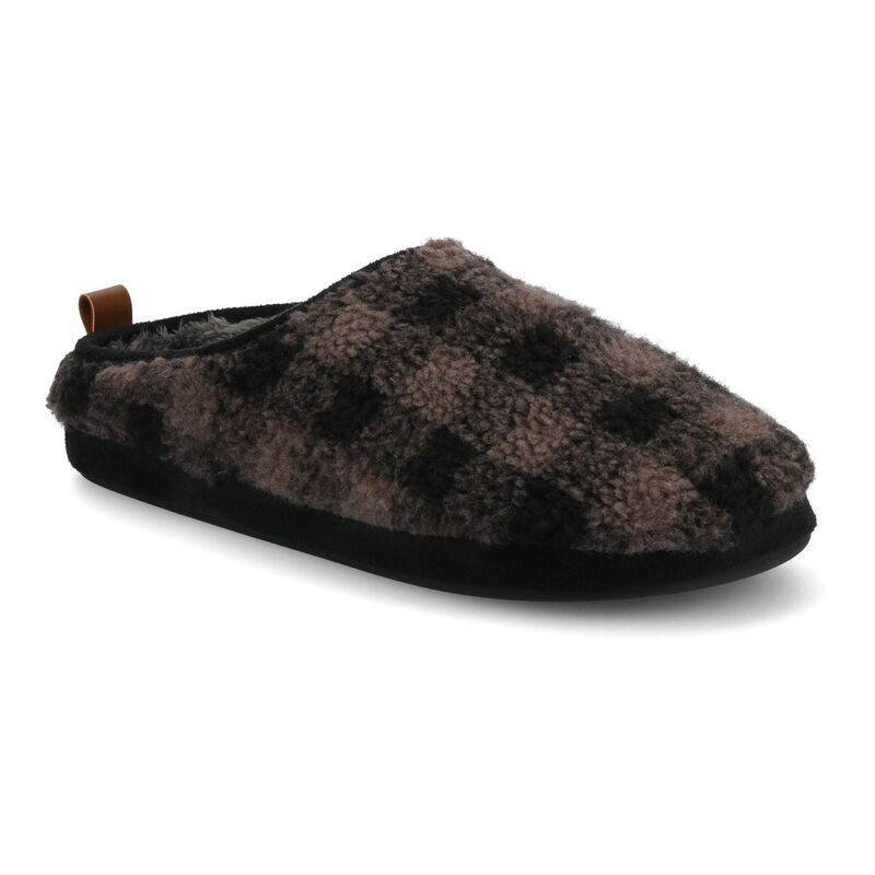 バンス メンズ シューズ サンダル フリース Vance Co. Roland Fleece Shearling Men'slide Slippers Black ブラック｜ReVida 店