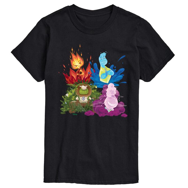 アニメキャラクター メンズ トップス Tシャツ Licensed Character Men's Elemental Group Tee Black ブラック