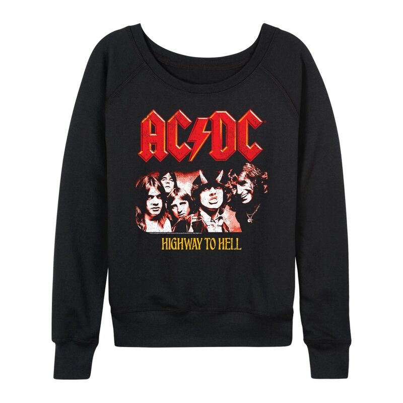 アニメキャラクター レディース トップス Tシャツ パイル スウェット Licensed Character Women's ACDC Highway To Hellightweight French Terry Sweatshirt Black ブラック