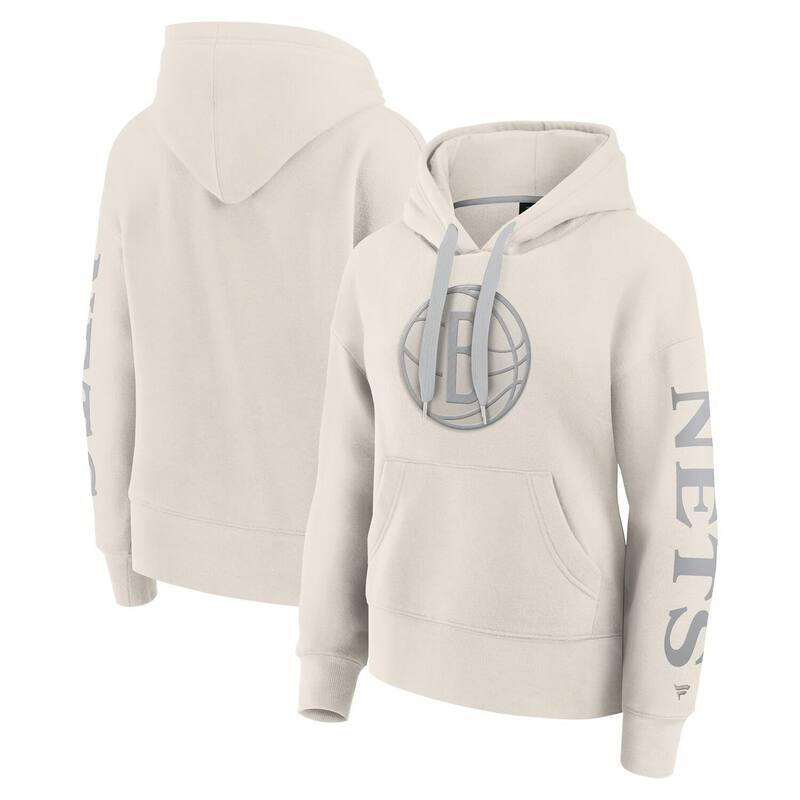ファナティクス レディース トップス Tシャツ パーカー Women's Fanatics Cream Brooklynets Elements Next Pullover Hoodie Net Beige ベージュ