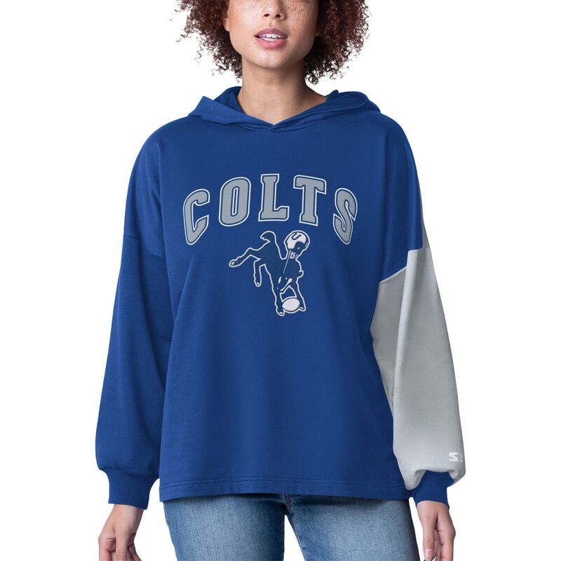 スターター レディース トップス Tシャツ パーカー Women'starteroyal Indianapolis Colts Power Move Long Sleeve Pullover Hoodie Clt Blue ブルー