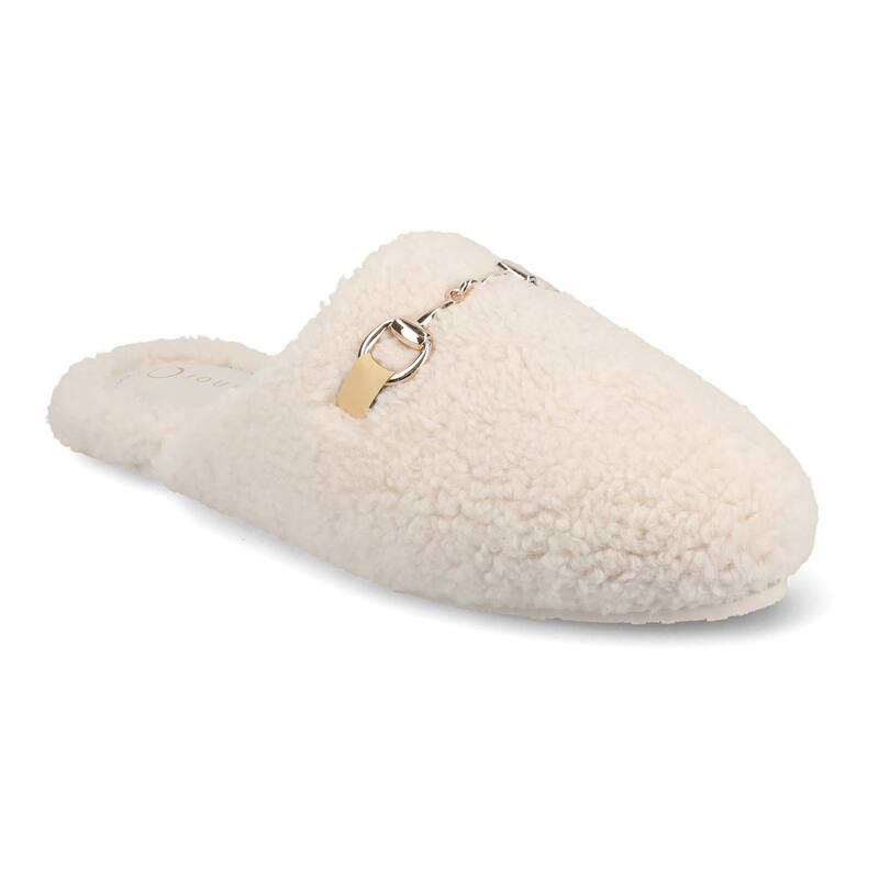 ジュルネ コレクション レディース シューズ サンダル Journee Collection Monnroe Women's Cushioned Scuff Slippers Cream クリーム