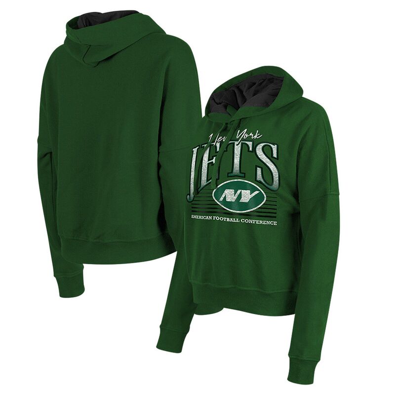 ニューエラ レディース トップス Tシャツ パーカー Women's New Era Heather Greenew York Jets Boxy Pullover Hoodie Jet Green グリーン