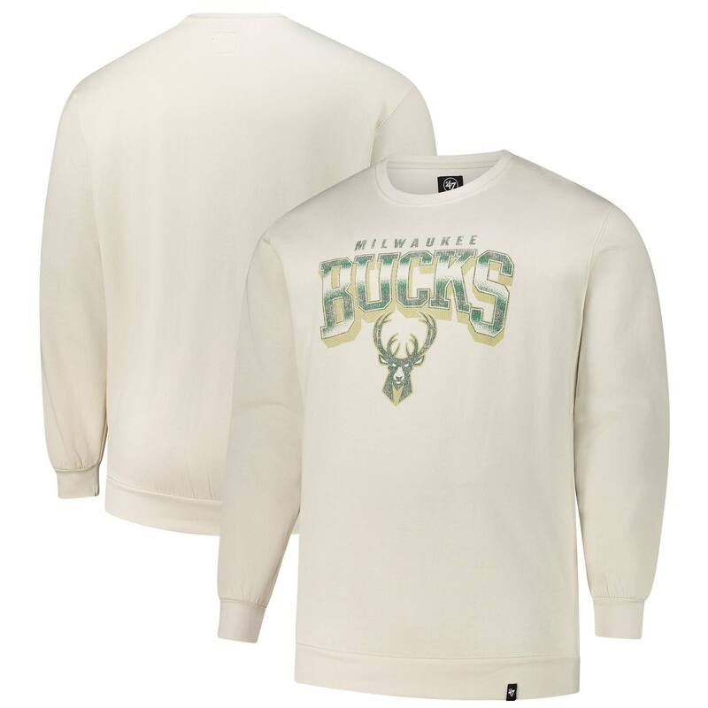 フォーティセブンブランド メンズ トップス プルオーバー スウェットール 47 Brand Men\u0027s \u002747 Creamilwaukee Bucks Big \u0026 Tall Spotlight Headline Pullover Sweatshirt Buk Beige ベージュ