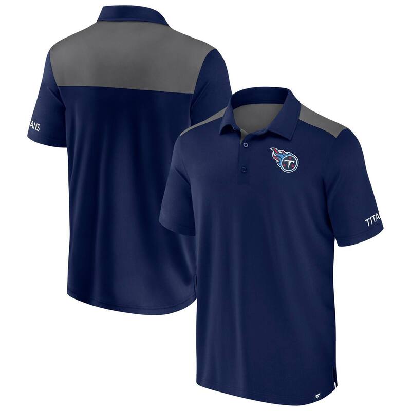 ファナティクス メンズ トップス Tシャツ ポロシャツ カラーブロック Men's Fanatics Navy/Gray Tennessee Titans Colorblock Polo Ttnavy ネイビー