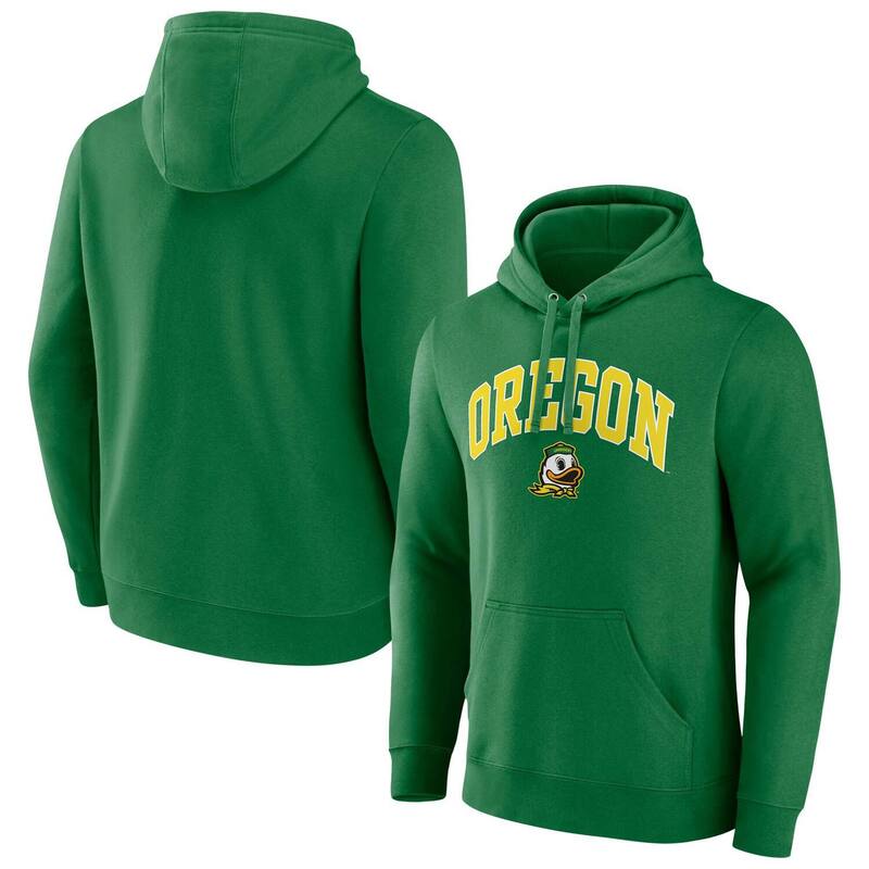 ファナティクス メンズ トップス Tシャツ ロゴ パーカー Men Fanatics Green Oregon Ducks Arched Logo Pullover Hoodie Uoo Green グリーン